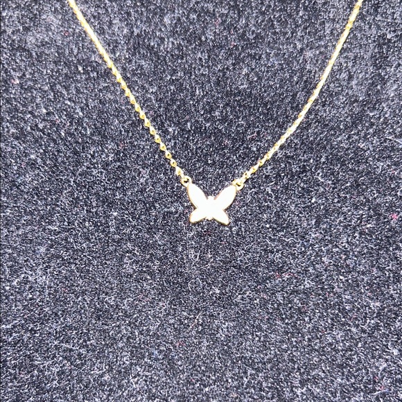 Kate Spade Gold and Pink Socia Butterfly Necklace - Picture 7 of 12